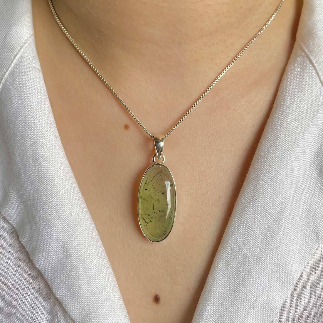 Prehnite Pendant-(PRN-P-22.)